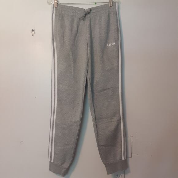 Adidas Sweatpants Mens Medium Gray Gym Logo Drawstring Jogger Tapered - Picture 1 of 8